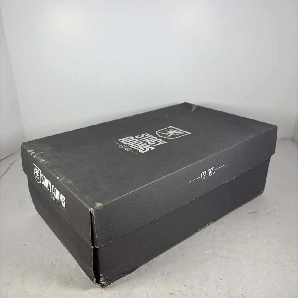 Size 7 Stacy Adams Drake Black Leather‎ 20130 Dress Shoes